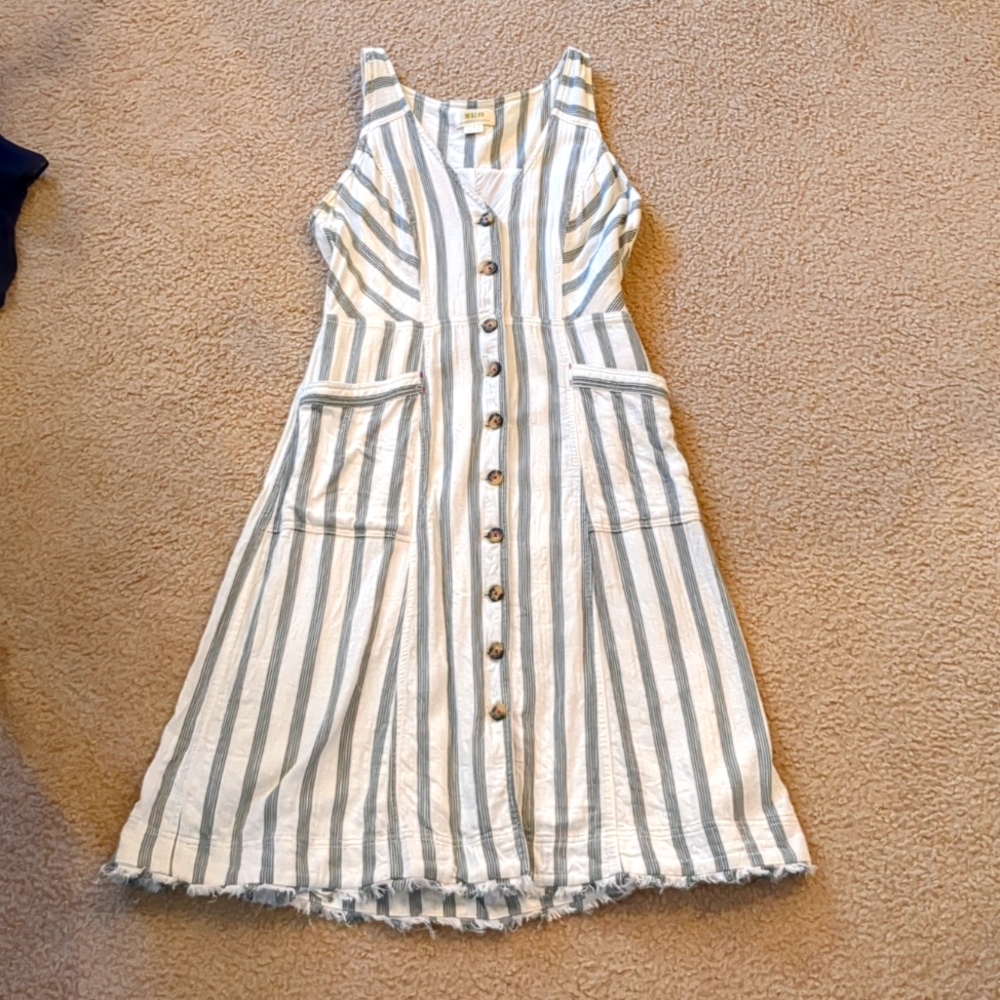 Anthropologie Midi Sailor Striped Dress